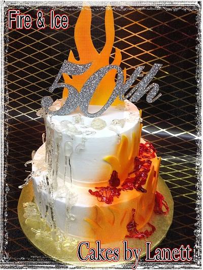 Fire & Ice 50th Birthday Cake - Cake by Lanett