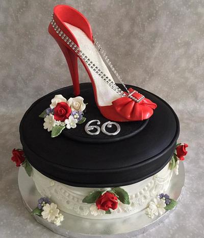 Red High Heel Shoe Cake - Cake by Susan Russell