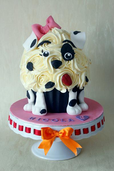 Dalmatian giant cupcake - Cake by Kalina