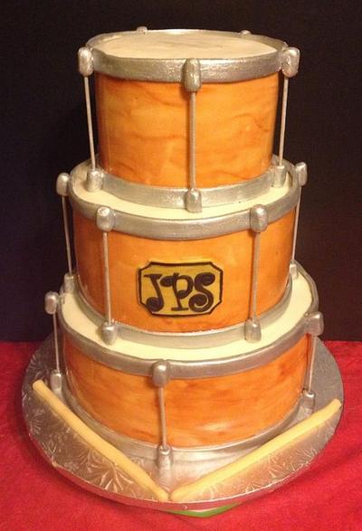 Tiered Drums - Cake by Tracy's Custom Cakery LLC