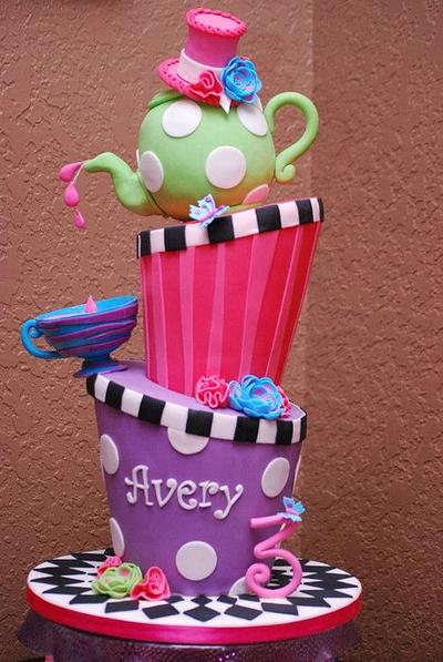 Topsy turvy tea party cake - Cake by sking