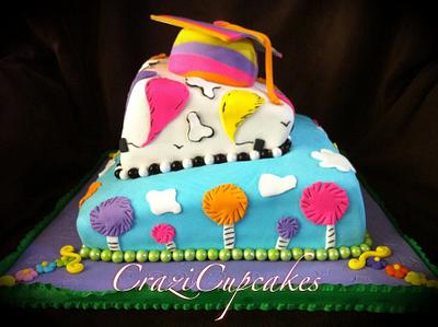 Dr Seuss Graduation Cake - Cake by Megan Cazarez
