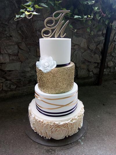 Golden wedding cake - Cake by Ljubica Markovic