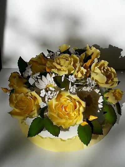 Yellow and white for Laura - Cake by CRISTINA