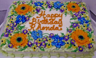 Floral buttercream Vibrancy in action - Cake by Nancys Fancys Cakes & Catering (Nancy Goolsby)