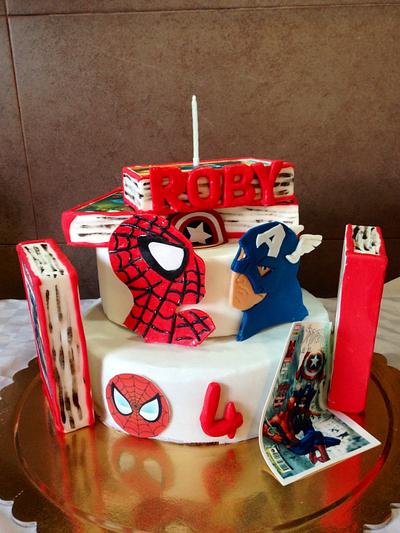 Spiderman VS Capitan America - Cake by CupClod Cake Design