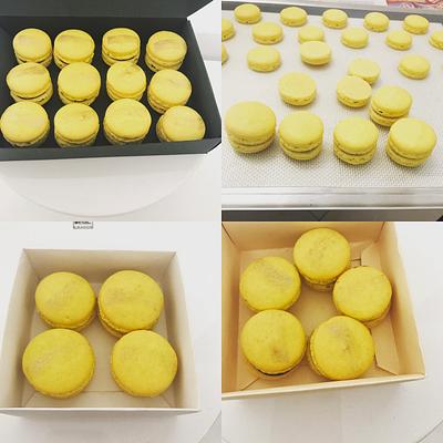 Yellow Macarons  - Cake by Samyukta