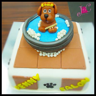 Dog Grooming - Cake by Charina