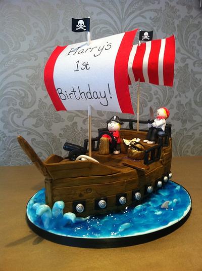 Pirate Ship Cake - Cake by Nina Stokes