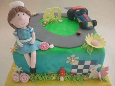 F1 loving nurse - Cake by sugarnelly