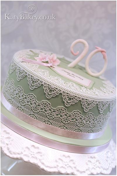 90th Birthday  - Cake by Katy Davies