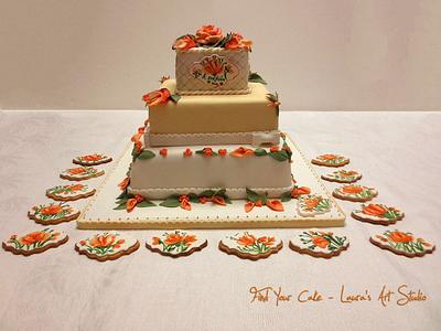 Birthday cake and cookies - Cake by Laura Ciccarese - Find Your Cake & Laura's Art Studio