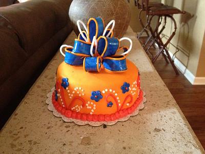 Blue and Orange Cake - Cake by beth78148