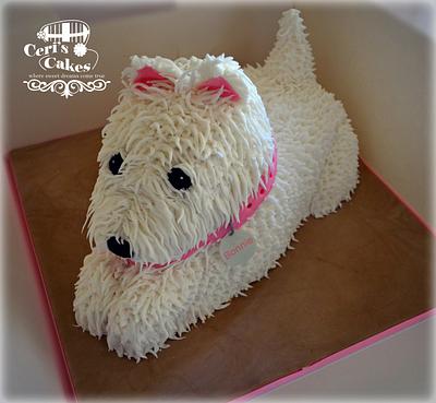 A Westie puppy cake - Cake by Ceri's Cakes