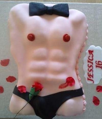 Male torso - Cake by Suzanne