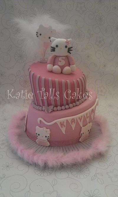 Hello Kitty Wonky Cake - Cake by KatieTallsCakes