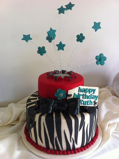Modern day 'Zebra' inspired celebration cake - Cake by Madd for Cake