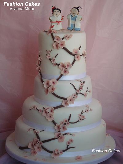 Japanese Wedding Cake - Cake by fashioncakesviviana