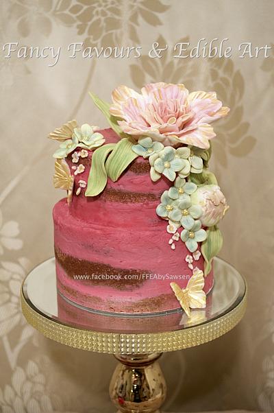 Pink semi-naked for mother's day - Cake by Fancy Favours & Edible Art (Sawsen) 