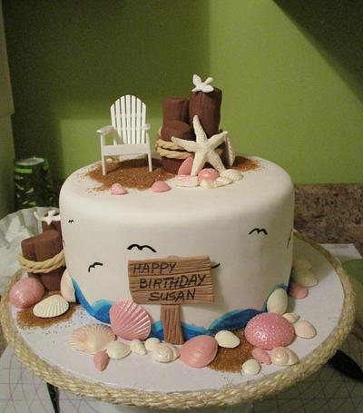 Susan's Beach Birthday - Cake by Jazz