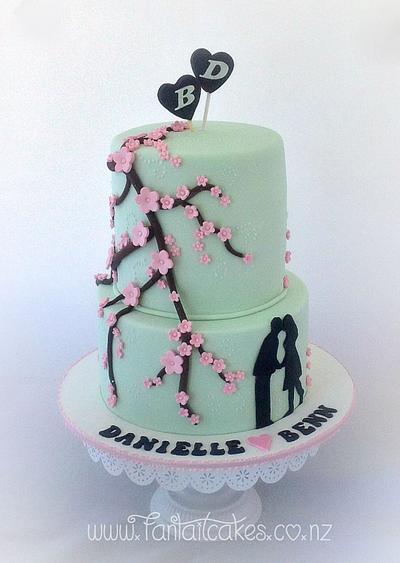 Kyoto Engagement Cake - Cake by Fantail Cakes