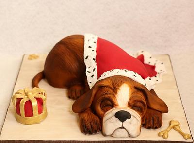Royal sleeping dog  - Cake by Petra
