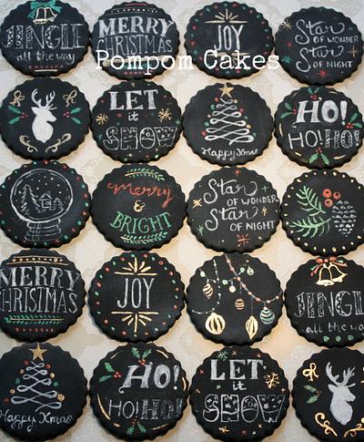 Christmas chalkboard cupcakes - Cake by PompomCakes
