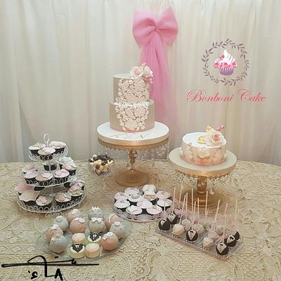 Wedding dessert buffet - Cake by mona ghobara/Bonboni Cake