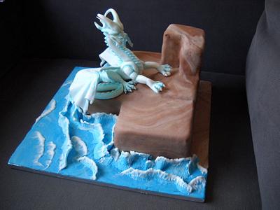 torta dragone bianco - Cake by Claudia Lucaroni
