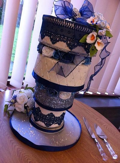 upside down wedding - Cake by Witty Cakes