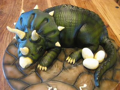 Triceratops cake - Cake by Novel-T Cakes