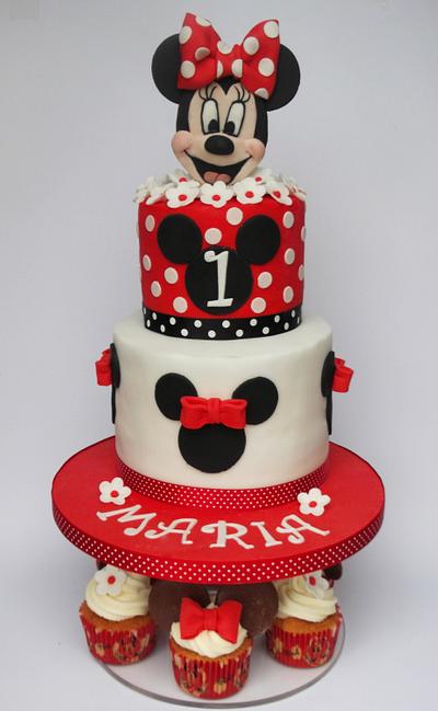 Minnie Mouse cake 2 - Cake by fitzy13