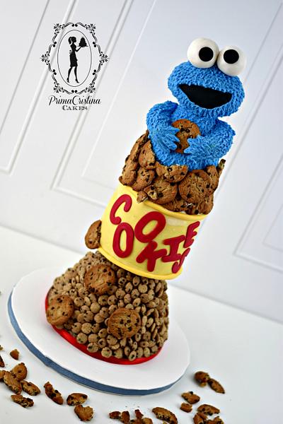 Cookie Monster Loves Cookies!!! - Cake by PrimaCristina