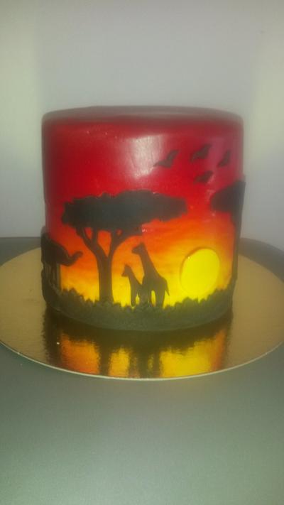 african sunset - Cake by Rianne