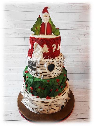 Santa scarf - Cake by CakeMatters