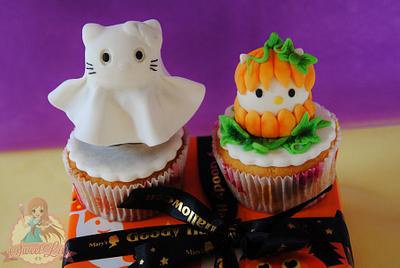 Halloween Hello Kitty Cupcake - Cake by SweetLin