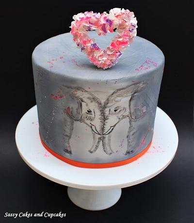 Elephant Love - Cake by Sassy Cakes and Cupcakes (Anna)