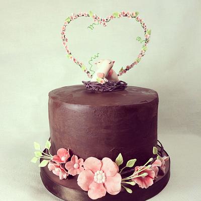 Sweet lil lovebirds  - Cake by Audrey