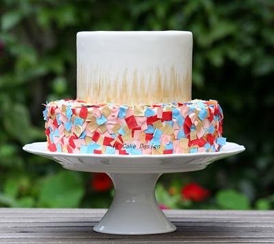 Confetti watercolour cake - Cake by ivana57