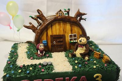 Masha and the bear - Cake by Sugar Witch Terka 