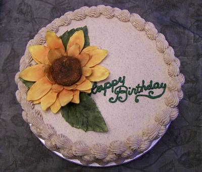 Sunflower Cinnamon Roll Buttercream - Cake by Theresa