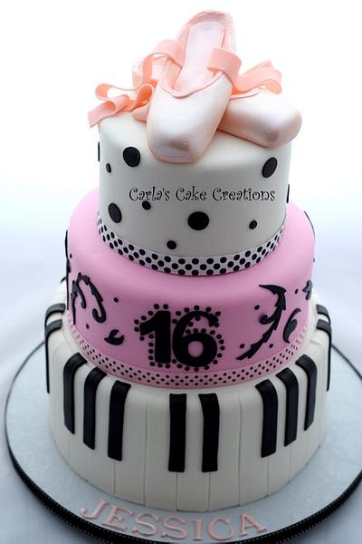 Ballerina and Piano cake - Cake by Carla
