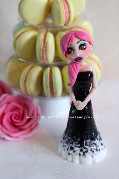 Pink haired girl - Cake by Zoe's Fancy Cakes