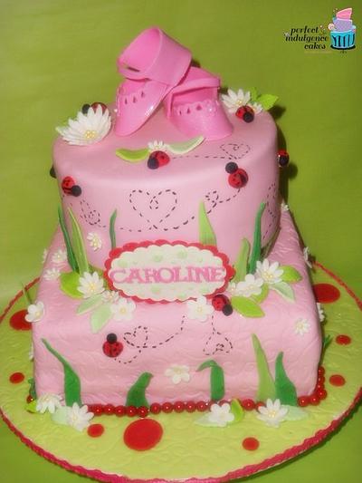 Baby Lady Bug  - Cake by Maria Cazarez Cakes and Sugar Art
