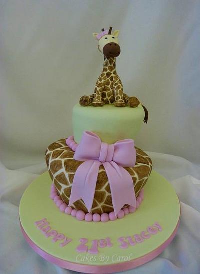 Giraffe Wonky Cake - Cake by Carol