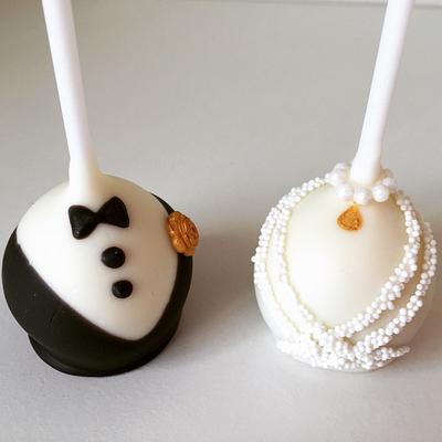 Bride & groom cake pops - Cake by Dream Pop Bakery