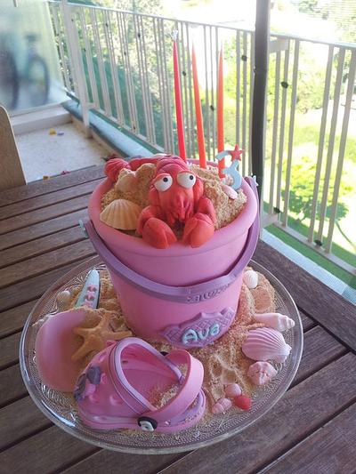 beach sand bucket - Cake by Yumkat