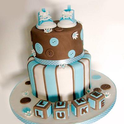 Blue booties - Cake by Jen's Cake Boutique