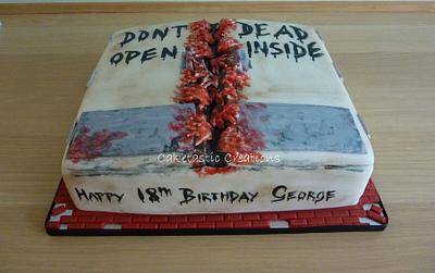 Creepy Halloween Zombie Cake - Cake by Caketastic Creations