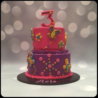 Neon Fun! - Cake by Cakes & Crafts by Kass 